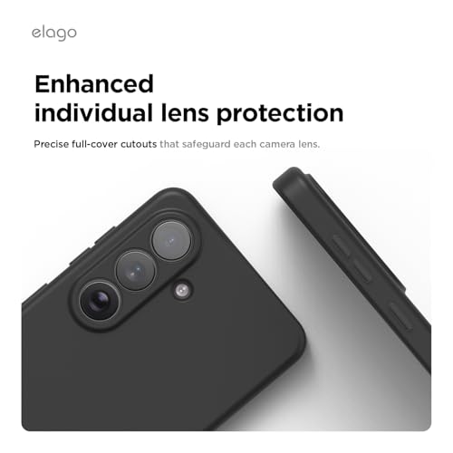 Image of elago Premium Magnetic Silicone Case for Galaxy S26 Plus Black | Compatible with MagSafe Accessories, Protective Cover, Shockproof, Slim, Anti-Scratch Soft Microfiber Lining (Black)