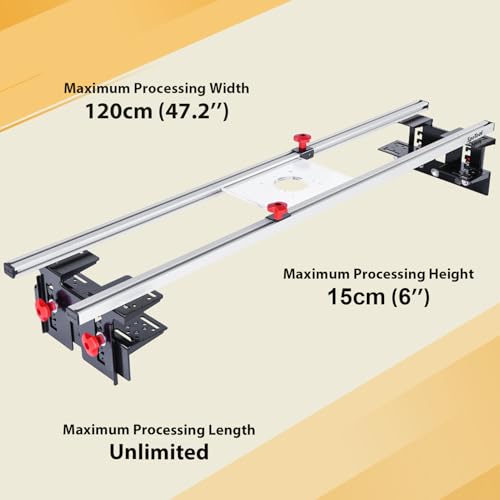SpeTool Planfräsvorrichtung Planfräsen Vorrichtung Oberfräse Router Sled 3 Achsen Verstellbar Führungsschiene Oberfräse Planfräser für Holz von Holzplattenabflachung