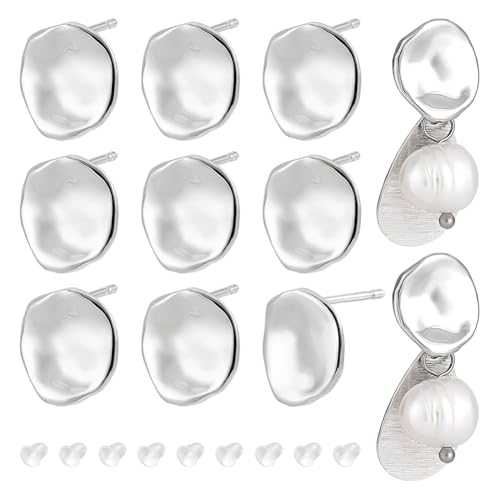 Clou d'oreilles laiton plaqué platine or éclat durable