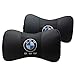 Auto sport 2 PCS Genuine Leather Bone-Shaped Car Seat Pillow Neck Rest Headrest Comfortable Cushion Pad with Logo Pattern for BMW Accessory