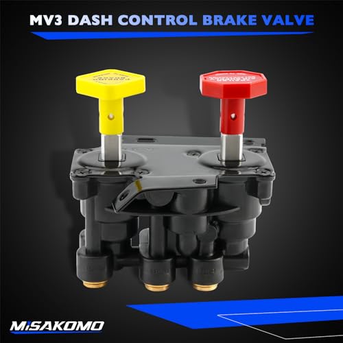 KN20619 MV-3 Dash Air Brake Control Valve, 3/8" Push-to-Connect Ports - Replacement for Haldex RKN20619 Volvo Freightliner Trucks by Misakomo - Image 7