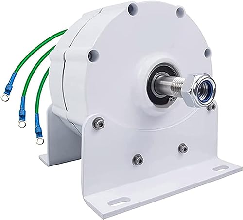 CHRISK 8000W Three Phase AC Permanent Magnet Generator 3 Phase Gearless Permanent Magnet Generator 600RPM Generator with Belt Base,220v