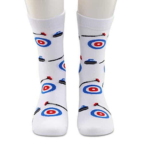 ZJXHPO Winter Sport Curling Crew Sock I’d Rather Be Playing Curling Novelty Sock Curling Coach Player Fan Lover Gift2