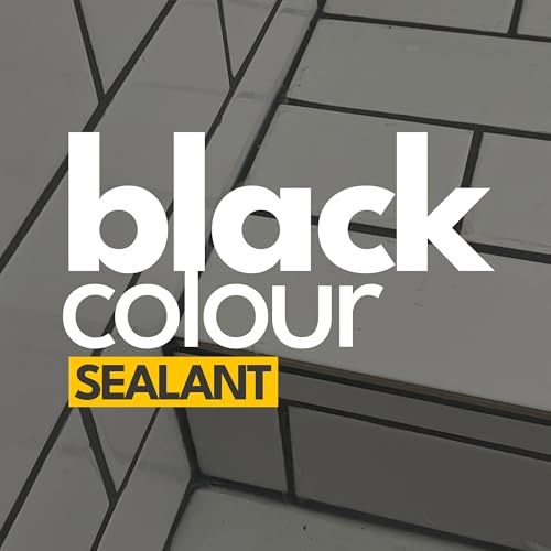 Image of Black Silicone Caulk (No Gun Needed) Flexible & Waterproof Caulking Tube | Silicone Sealant for Bathroom, Kitchen, Aquarium, Sink, Window, Countertop - 1.7 fl.oz