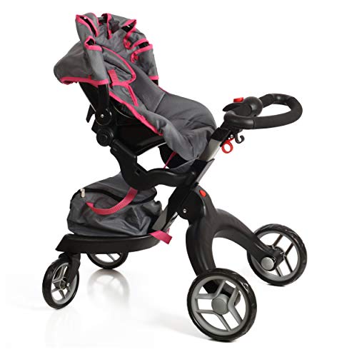Mommy & Me Socutie Doll Stroller with Swiveling Wheels & Adjustable Handle. 31