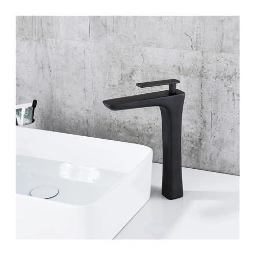 Grifo de lavabo alto monomando para evitar salpicaduras en lavabos tipo recipiente 7