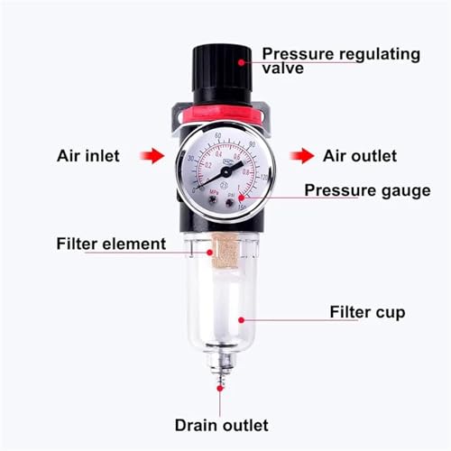 Régulateur de séparation huile/eau pneumatique AFR2000 1/4 pour compresseur - 3