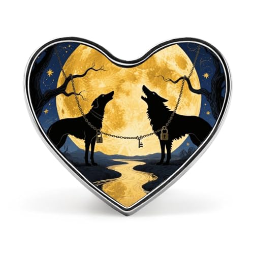 Tarot Card The Moon Lapel Pin Heart Enamel Pins Funny Brooch Pin Cute Backpack Pins Fashion Jewelry Accessories for Backpacks, Hats, Bags, Adults