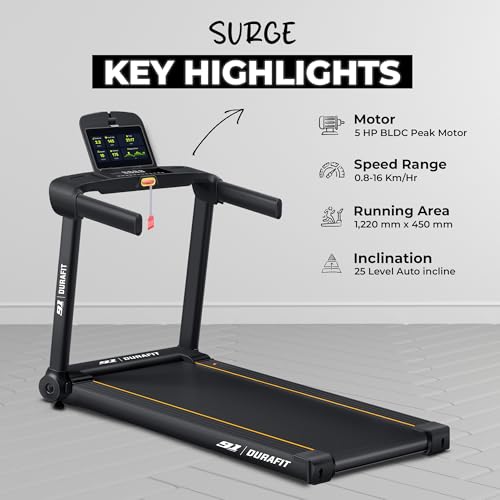 Durafit Surge 5HP Peak BLDC Treadmill — Treadmills - image 3