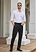 COOFANDY Mens Classic Fit Dress Pants Pleated Front Suit Pants Expandable Waist Business Casual Work Slacks Black