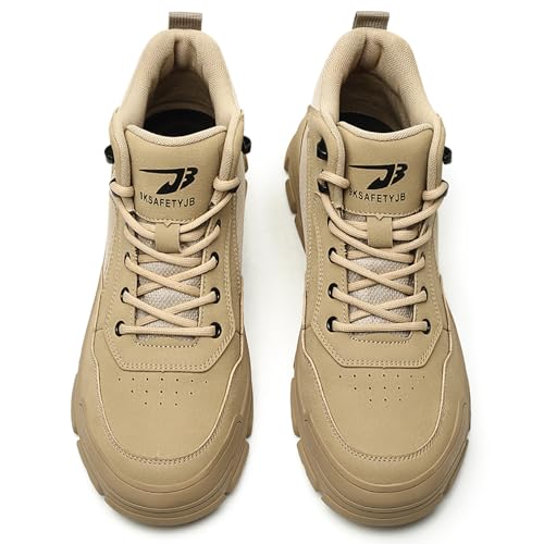 Image of ORISTACO Waterproof Steel Toe Work Safety Boots Lightweight Breathable Slip Resistant Construction Sneakers