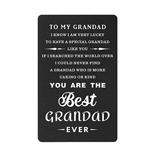 Tanwih Grandad Gifts From Grandchild, World's Best Grandpa Ever, To My Grandpa Birthday Gifts Wallet Card From Grandson Granddaughter, Great Grandfather Gifts For Men, Christmas Fathers Day #TOP1