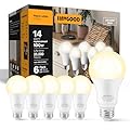 IINVGOOD 14W 1600LM A19 LED Light Bulbs 100 Watt Equivalent, 6-Pack 2700K Warm White LED Bulbs with E26 Edison Medium Base, CRI 90+, Non-Dimmable, 25000Hrs Long-Lasting