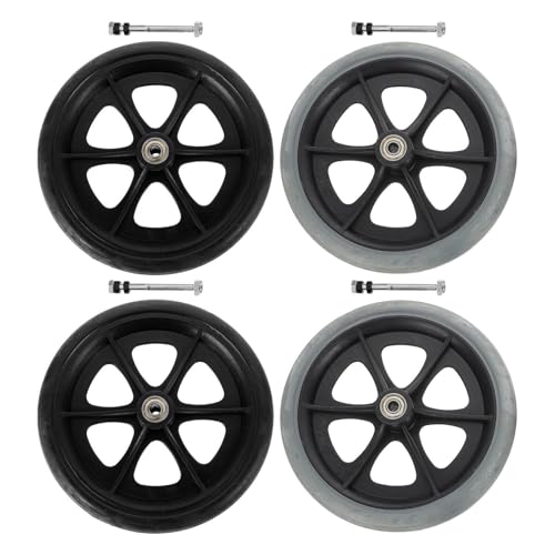 Roue pour fauteuil roulant antidérapante à direction fluide Yardwe - 4 pcs