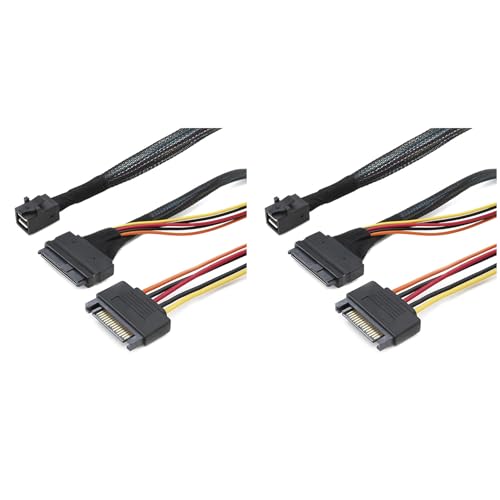 Câble SFF-8643 vers SFF-8639 pour connecter deux SSD U.2 avec alimentation SATA