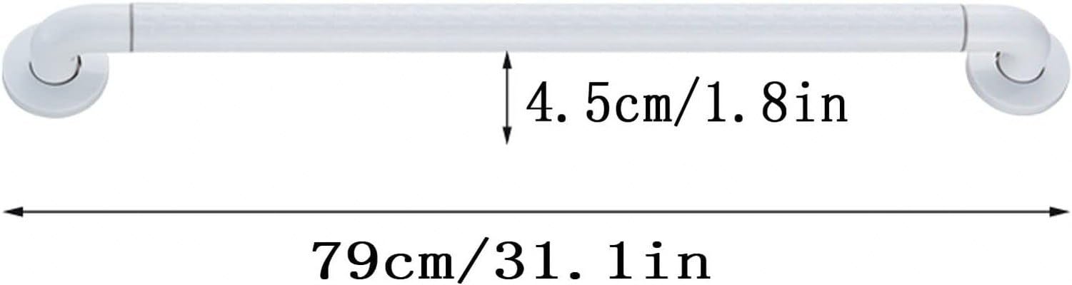 Barra de apoyo antideslizante acero inoxidable, 79cm/31.1in, 79cm/31.1in