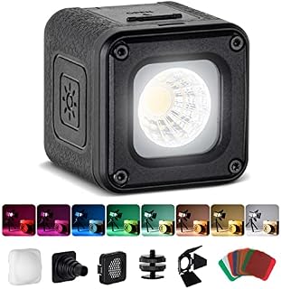 LED Video Light, SMALLRIG Mini Cube Light Rainproof Light Kit with 8 Color Filters, Small Photography Light 5600K CRI95 for GoPro, for DJI OSMO Action Camera - 3405
