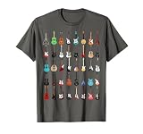 Guitar Musical Instrument T Shirt (Rock N Roll Tee) T-Shirt