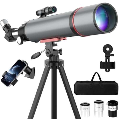 Opaita Telescope for Adults High Powered - Portable Astronomy Telescope for Kids & Beginners - 90mm Aperture 600mm Refractor Profesional Telescopes with Phone Adapter Tripod Carry Bag