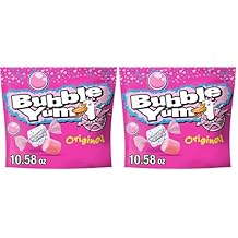 BUBBLE YUM Original Flavored Chewy, Bubble Gum Bag, 10.82 oz Pack of 2
