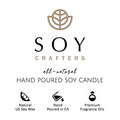 Soy Crafters Natural Soy Candles For Home - Hazelnut Coffee Scented Candle, Hints Of Maple & Cream | 9Oz Glass Jar Candle #TOP3