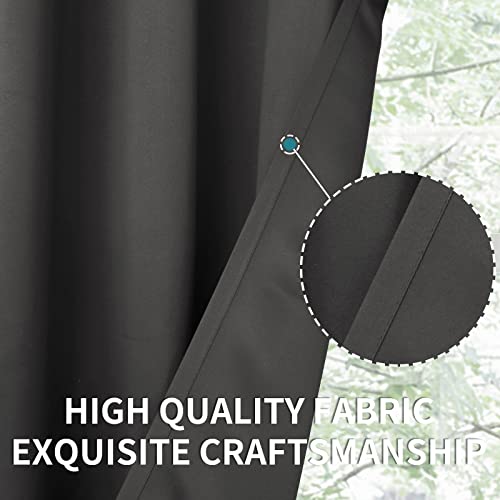 BGment Dark Grey Blackout Curtains for Bedroom, Black Out Curtains 63 Inch Long Thermal Insulated Sunlight Blocking Window Treatment Drapes, Set of 2 Panels, 42 x 63 Inch by BGment - Image 7