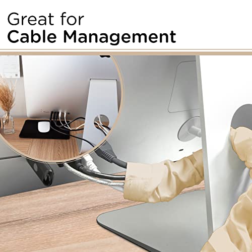 Cordinate Fabric Cord Cover, 6 Ft, Hides Cables, Great For Lamps, Light Fixtures, And Desks, Cable Management, Easy Installation, Champagne, 40730 #TOP3
