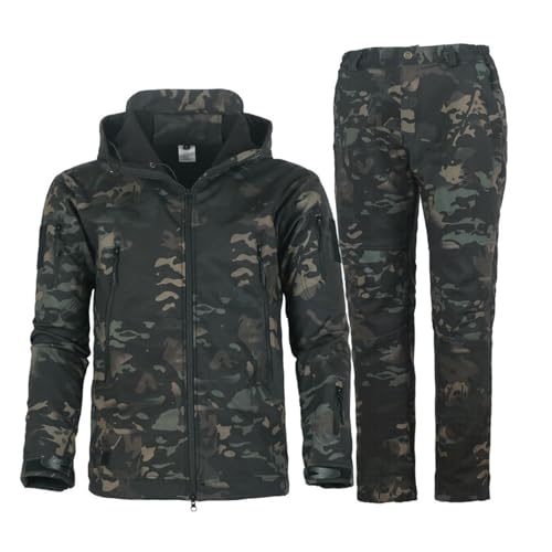 Terno De Esqui Masculino, Conjunto De Jaqueta E Calças De Esqui Com Camuflagem Quente Para Inverno M