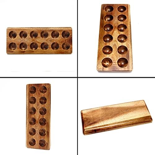 12 Holes Japanese Style Wooden Double Row Egg Box Home Organizer Rack Eggs Holder Kitchen Decor Accessories