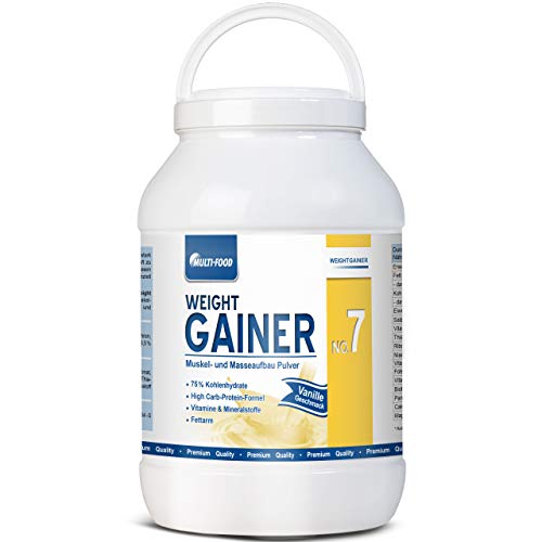 Weight Gainer No.7, Aufbaukost, Astronautenkost, Hardgainer, Produkte zur Gewichtszunahme, Trinknahrung bei Untergewicht, Aufbaunahrung für Senioren (Vanille, 3000g) Cover