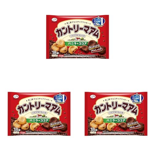 不二家 カントリーマアム（バニラ＆ココア） 18枚 (× 3)