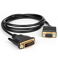 Aktives DVI-auf-VGA-Kabel, DVI 24+1, DVI-D M auf VGA-Stecker mit Chip-Flachkabel, Adapter, Konverter für PC, DVD, Monitor, HDTV, 1 m, 2 m, 3 m