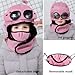 Winter Thermal Hat with Glasses Windproof Ski Mask Cap Fashion Warm Hat for Cycling, Upgraded Winter Thermal Thick Ski Cap (Child Black)