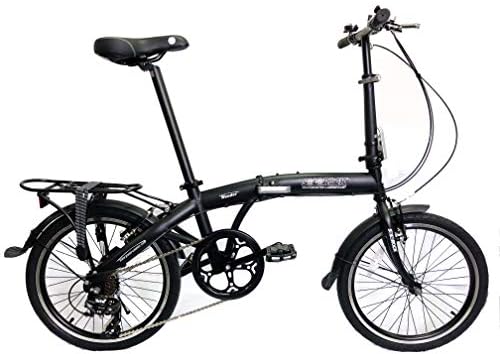 SoloRock 20" 7 Speed Steel Folding Bike - Wonder (Matt Black)