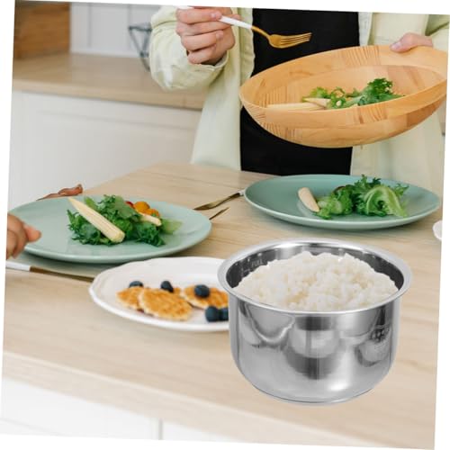 Pot de cuiseur à riz en acier inoxydable Baluue solide de 2,5l - 7