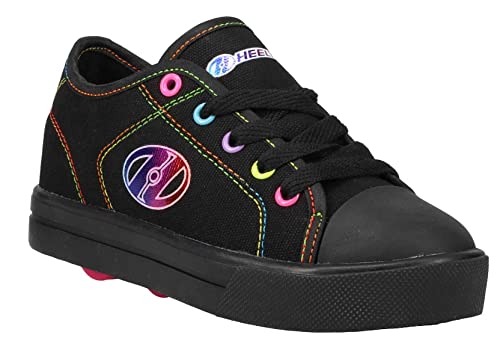 Heelys Girl's Classic X2 (Little Kid/Big Kid/Adult) Black/Rainbow Logo 2 Little Kid M #TOP6