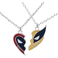 OPVYAEU 2 Piezas Collar BFF para 2 Deadpool Wolverine,