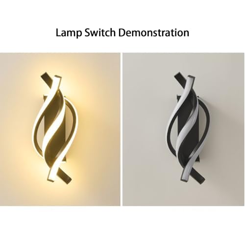 Lámpara de pared lineal para dormitorio con luz espiral regulable de relax 4