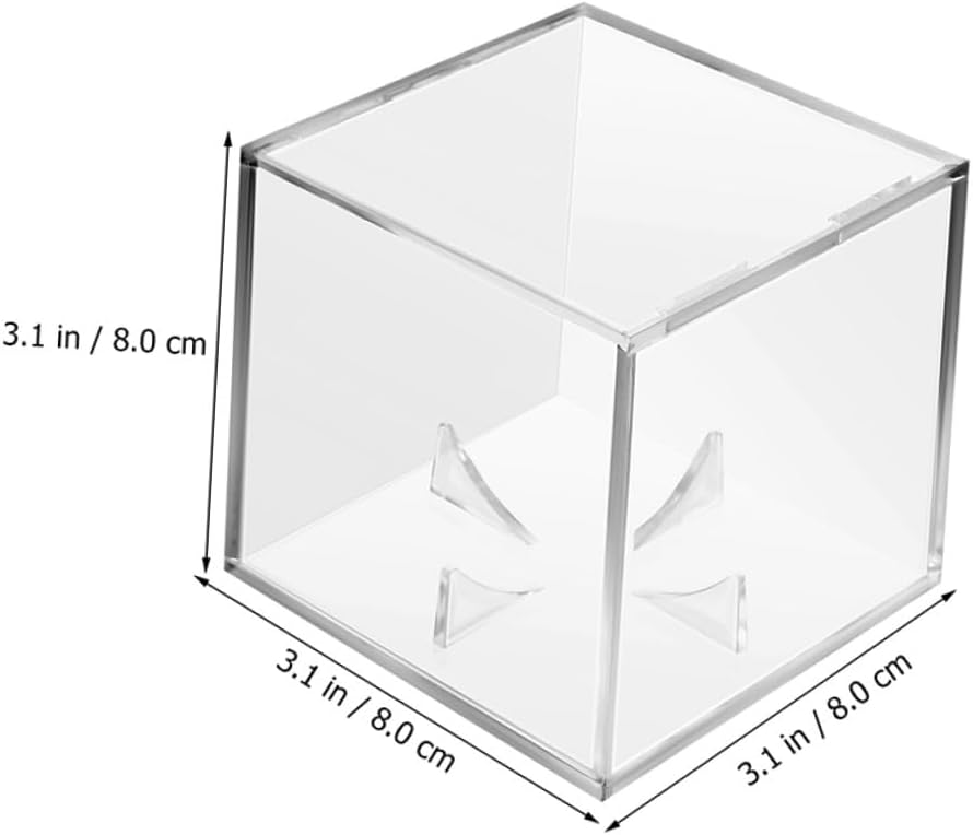 TEHAUX 3pcs Baseball Display Cases with Stands, Acrylic Baseball Holders and Storage Boxes, UV Protection Memorabilia Showcase for Signed Balls, Home and Office Collectible Display