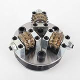 Disco de abujardado Klenbo de 5 pulgadas/125 mm con 3 rodillos y puntas para amoladora angular, ideal para hormigón, granito, mármol, piedra y muela de diamante.