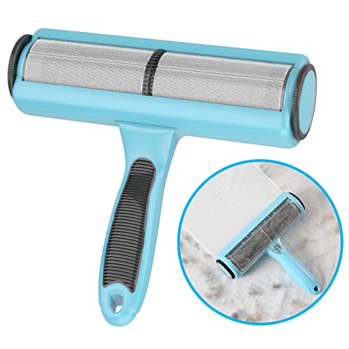 Yiupea Katzenhaarentferner Hundehaare Entfernen Sofa, Fusselrolle Wiederverwendbar mit Sichtbar Sammelbox, Fusselbürste Tierhaarentferner für Sofa, Bett, Teppich, Autositze Cover