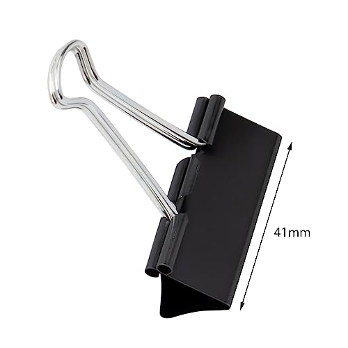 Prendedor De Papel Binder Clips Grampo 41mm C/ 24 Escritorio Documentos