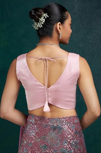 Image of Soch Womens V-Neck Tissue Princess Line Padded Sleeveless Blouse
