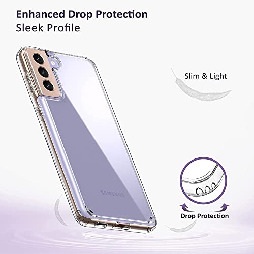 Image of Dashmesh Shopping Back Cover for Samsung Galaxy S21 5G (Soft & Shockproof Back Case with inbuilt Cushioned Edges), Transparent