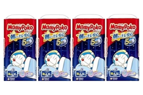 マミーポコ 夜用パンツ Lサイズ32枚入り×4パック おむつ ユニ・チャーム フィット すきまモレ安心
