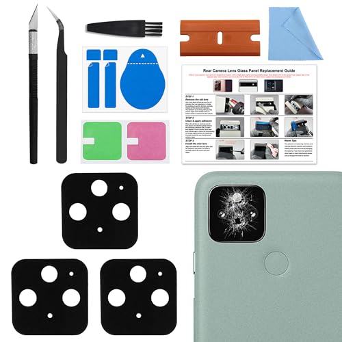 Pixel 5 Back Lens Glass Replacement 3 Pack