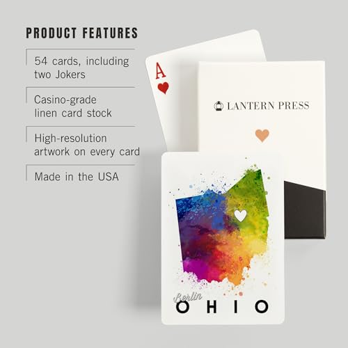 Baraja de Poker Berlin Ohio Acuarela 52 Cartas miniatura 3