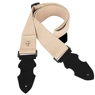Tomotato Sangle de Guitare Sangle de Guitare en Cuir Sangle Réglable Respirant Confortable Touch Design Élargi pour Instruments de Musique(Kaki) - Les Beatles, Paul McCartney, John Lennon, RIngo Starr, George Harrison