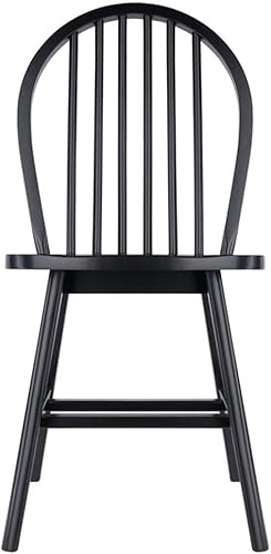 Miniatura 4 de Winsome Windsor - Juego de sillas de 2 piezas, madera maciza, acabado negro