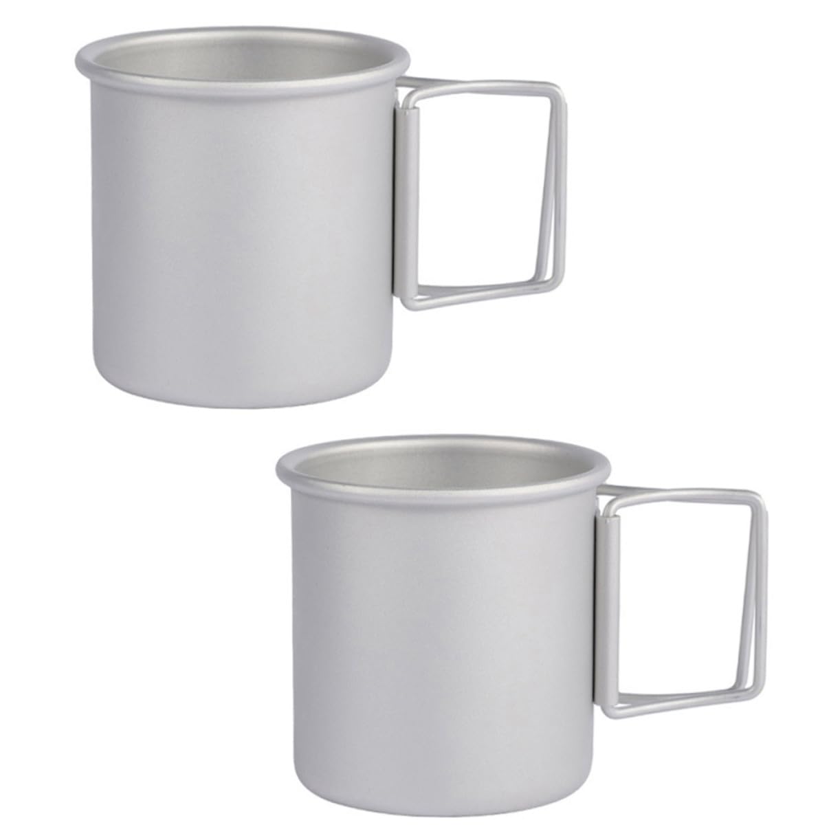 2 pezzi Tazze da Campeggio Pieghevoli in Alluminio Leggero da Bicchieri Comodi Resistenti per Acqua Caffè e Bevande Calde per Escursioni e Picnic all Aperto
